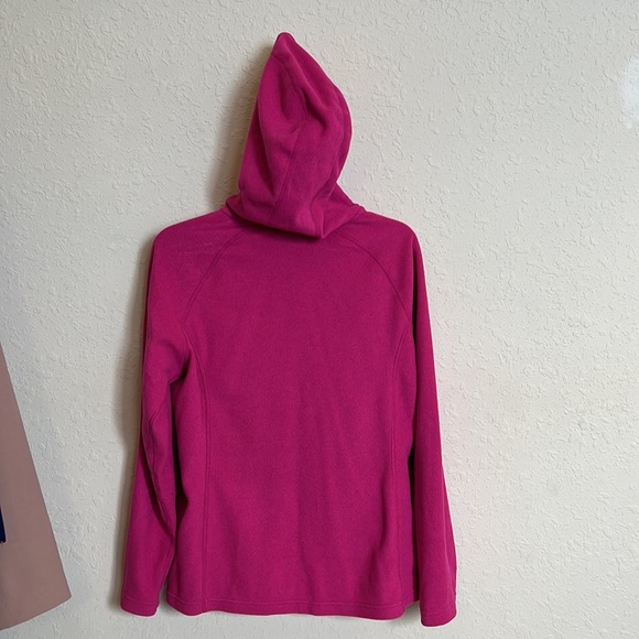 Size large pink Northface women’s fleece zippered hoodie. - Picture 2 of 4